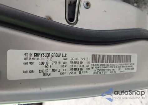 2014 Dodge Journey R/T из США, поврежденный, VIN 3C4PDCEG3ET119259